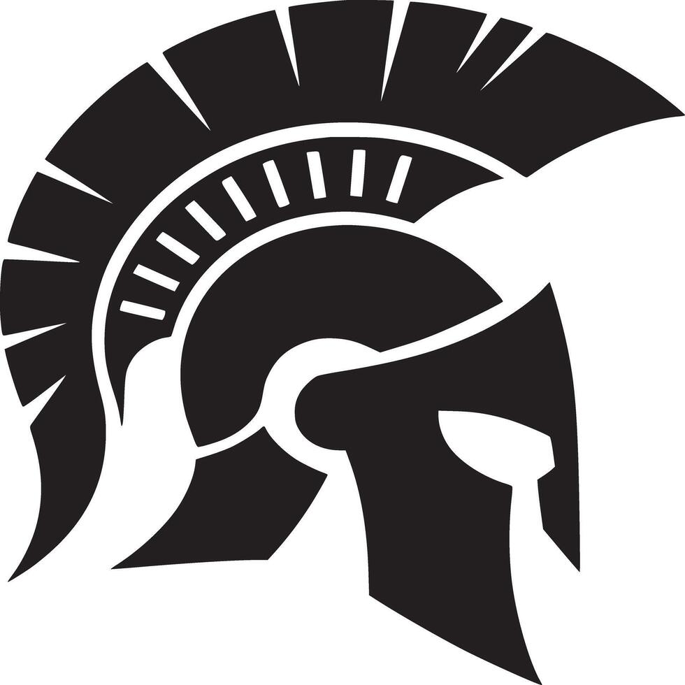 Spartan helmet illustration vector
