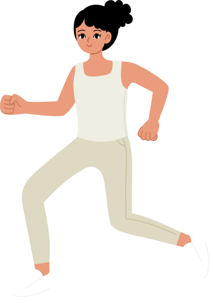 woman running healthy lifestyle png