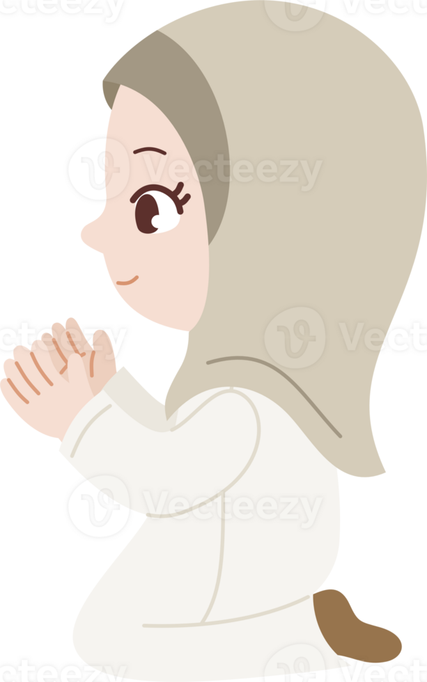 hijab girl praying png