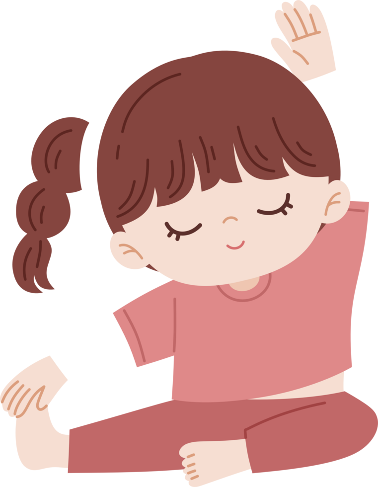 girl relaxing and meditate with yoga png