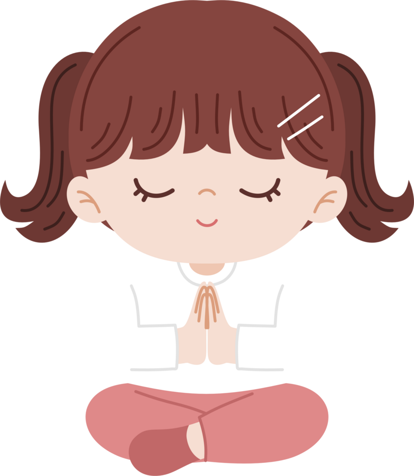girl relaxing with yoga png