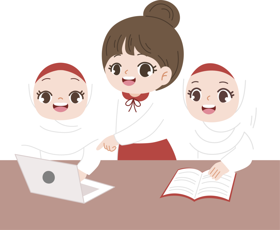 girls studying using laptop together png