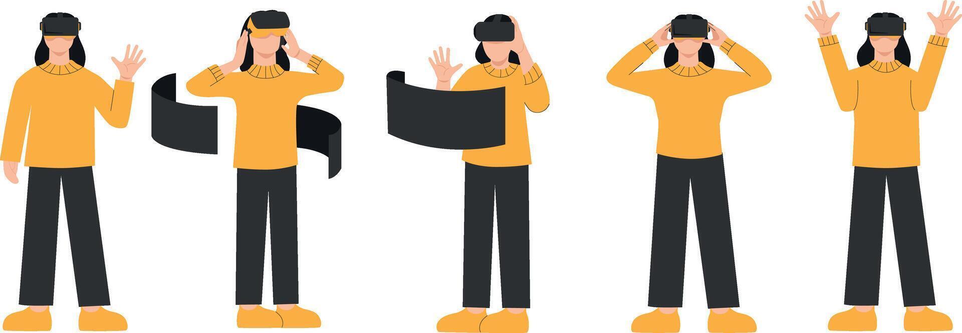 Flat VR Illustration vector