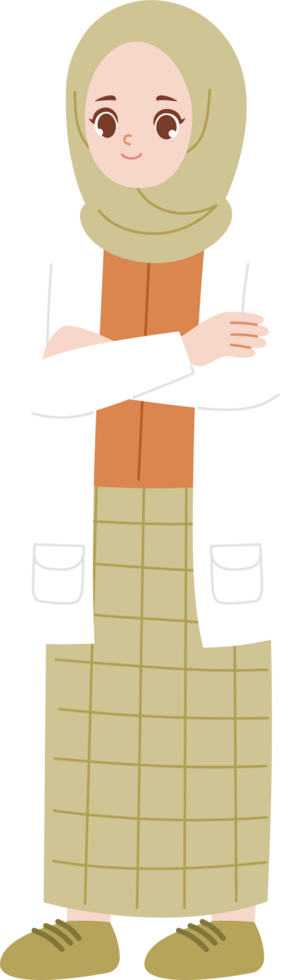 muslim hijab girl working as a doctor png