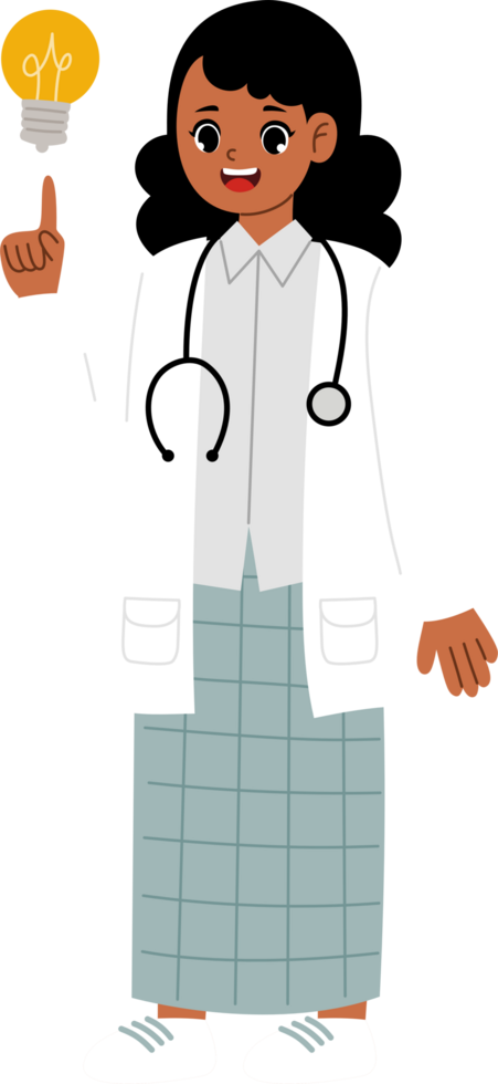 doctor cartoon character having idea png