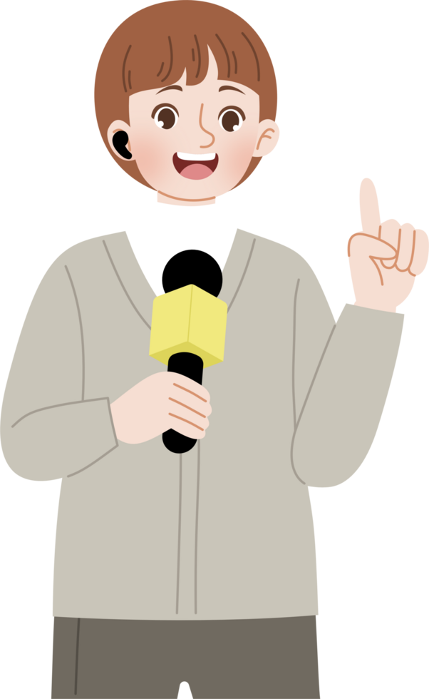 man reporting news holding mic png