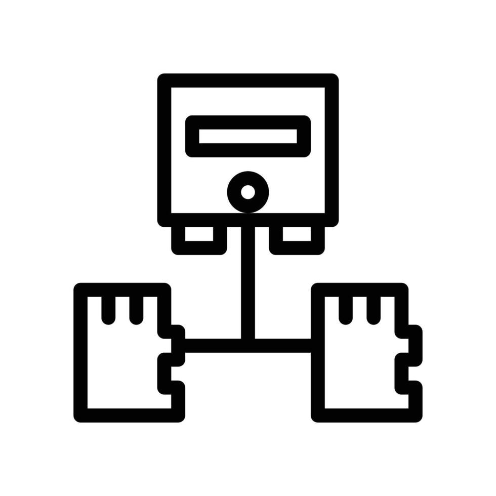 Data backup line icon vector