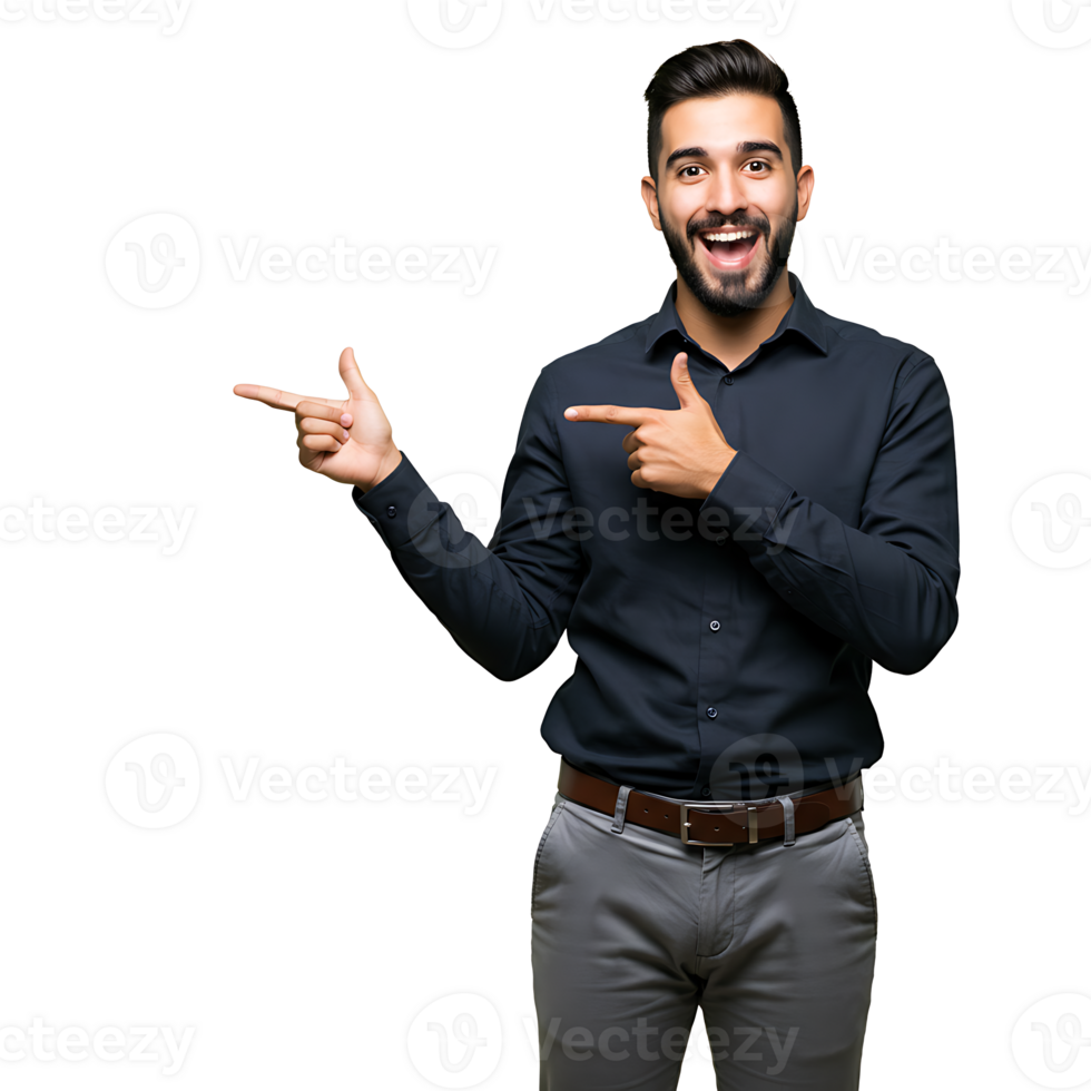 A man is pointing at something with his finger png