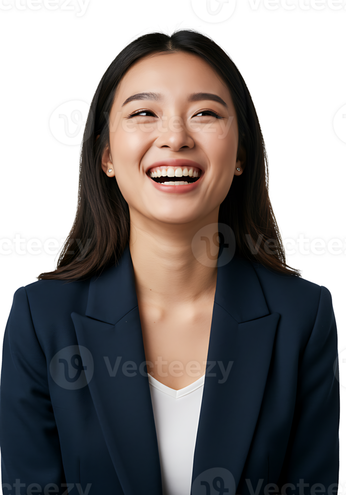 A woman in a business suit smiling png