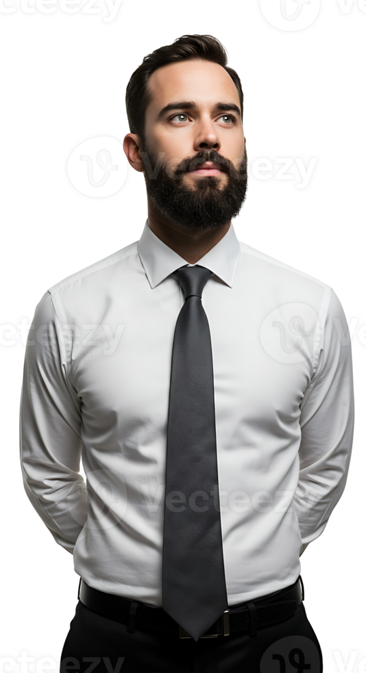 A man with a beard and a tie png