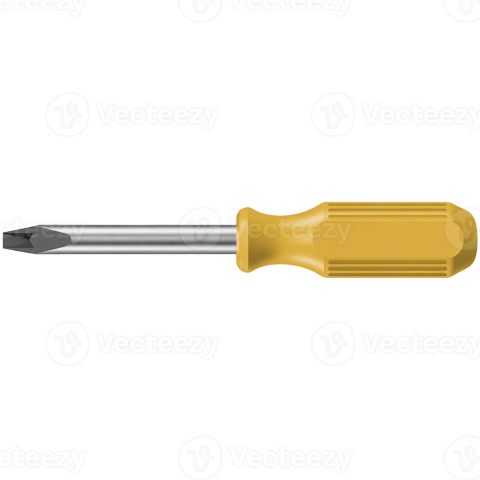Metal screwdriver Image, screwdriver isolated on transparent background, handle screw driver illustration png