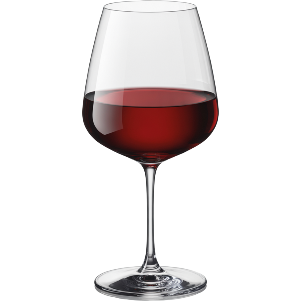 Wine glass with red wine Image, Red Wine glass isolated on transparent background, Wine glass illustration png