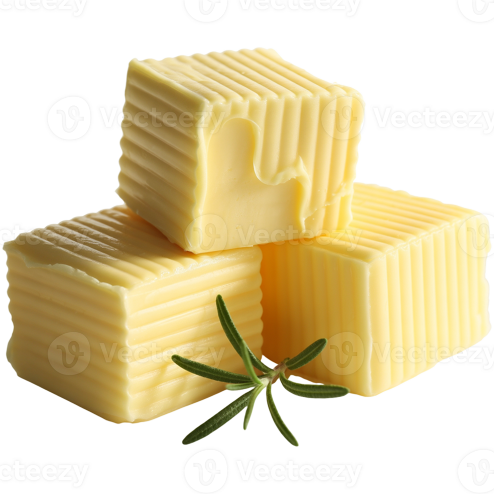 Delicious homemade butter blocks Image, butter Food isolated on transparent background, butter illustration png