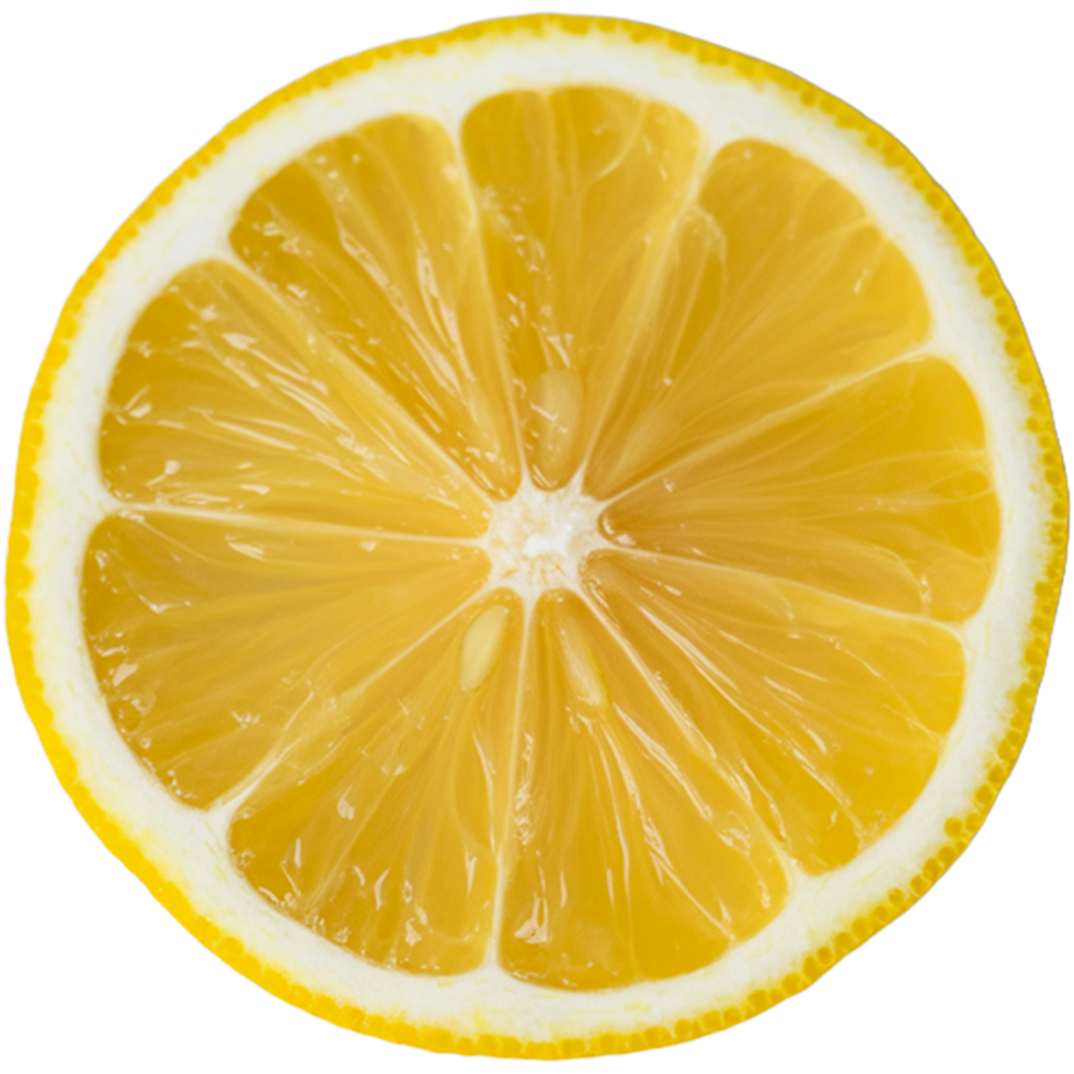 sliced lemon Image, lemon Slice isolated on transparent background, lemon Slice illustration png