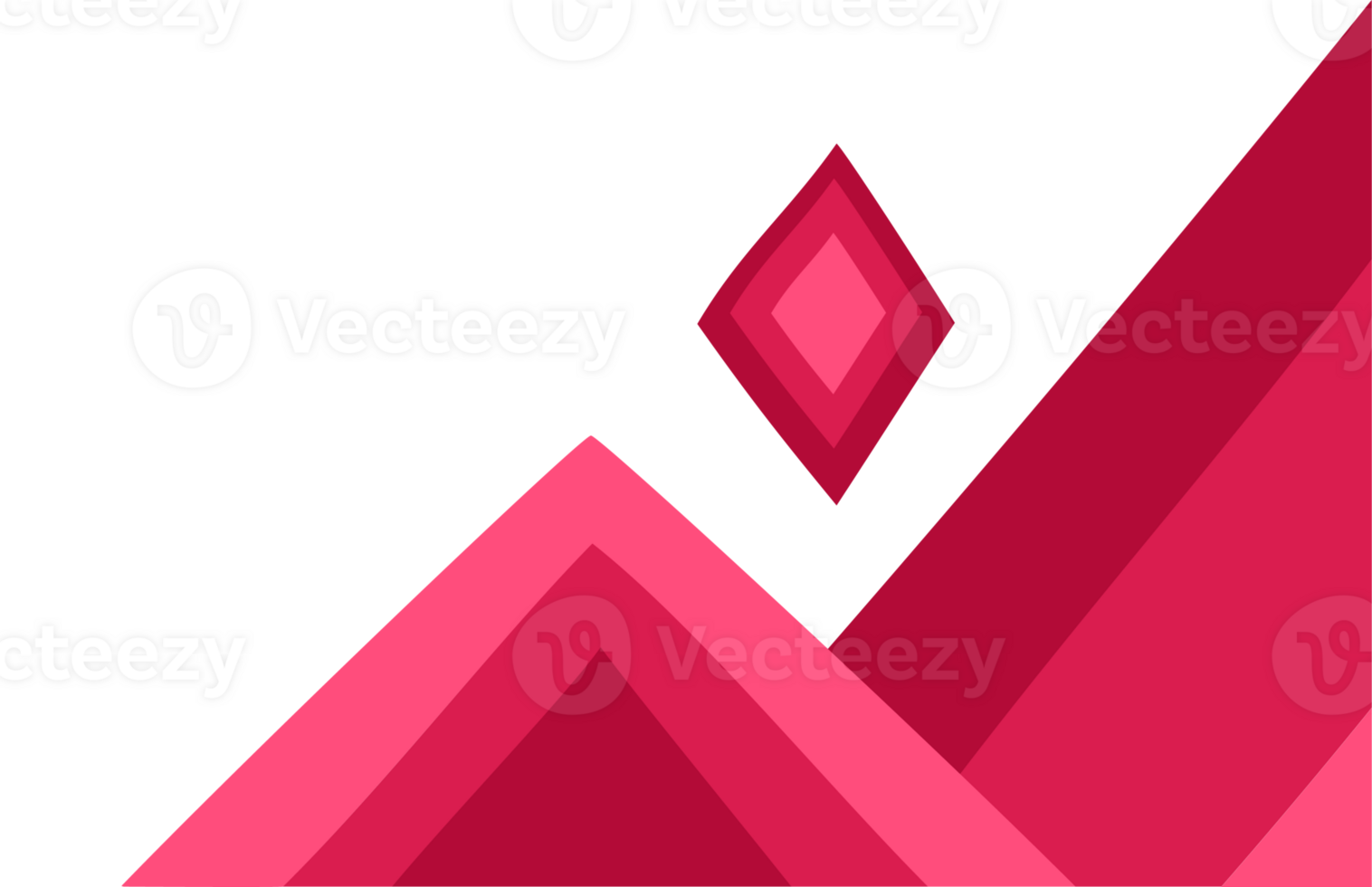 Pink Diamond Corner Accent png