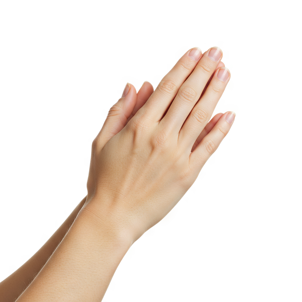 Praying hands on transparent background png