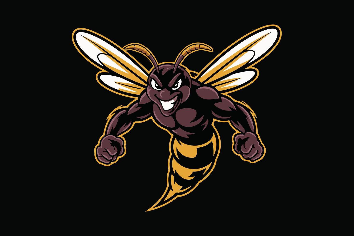 Buzzing with Attitude The Fierce Bee vector