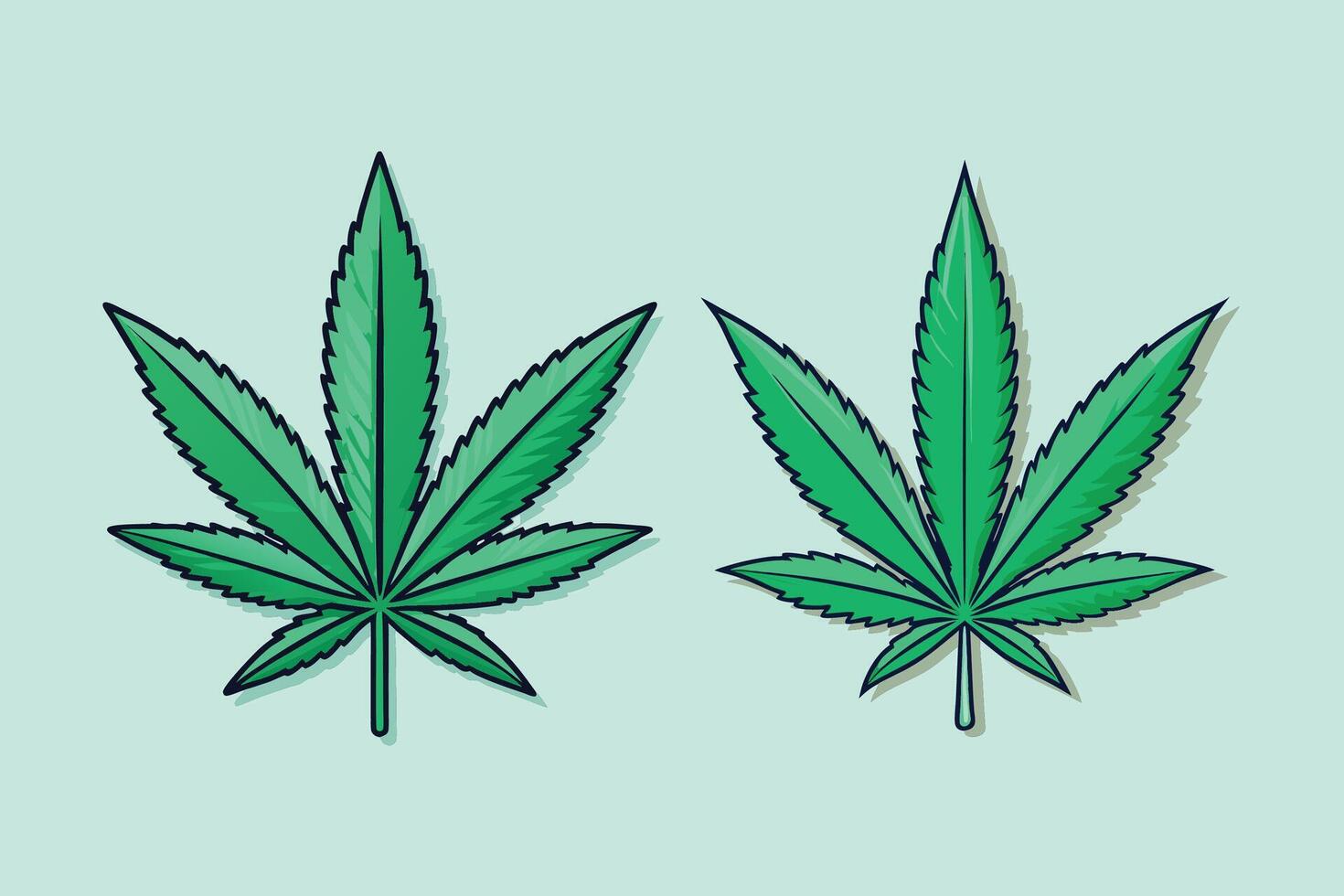 cannabis leaf illustration vector