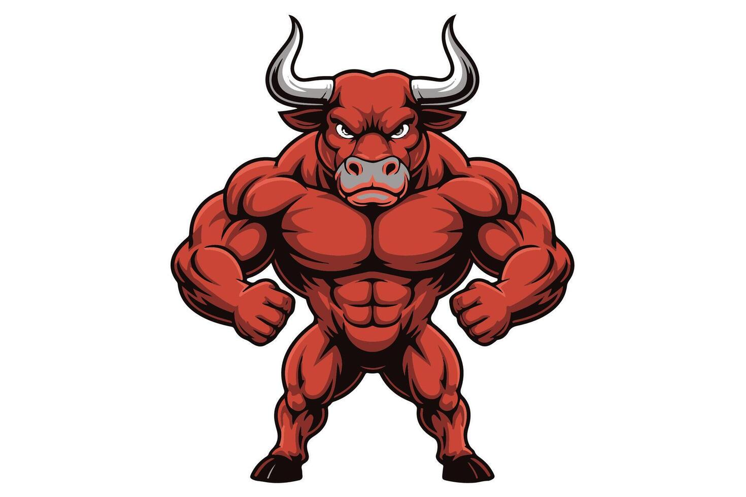Fierce and Strong The Mighty Bull vector