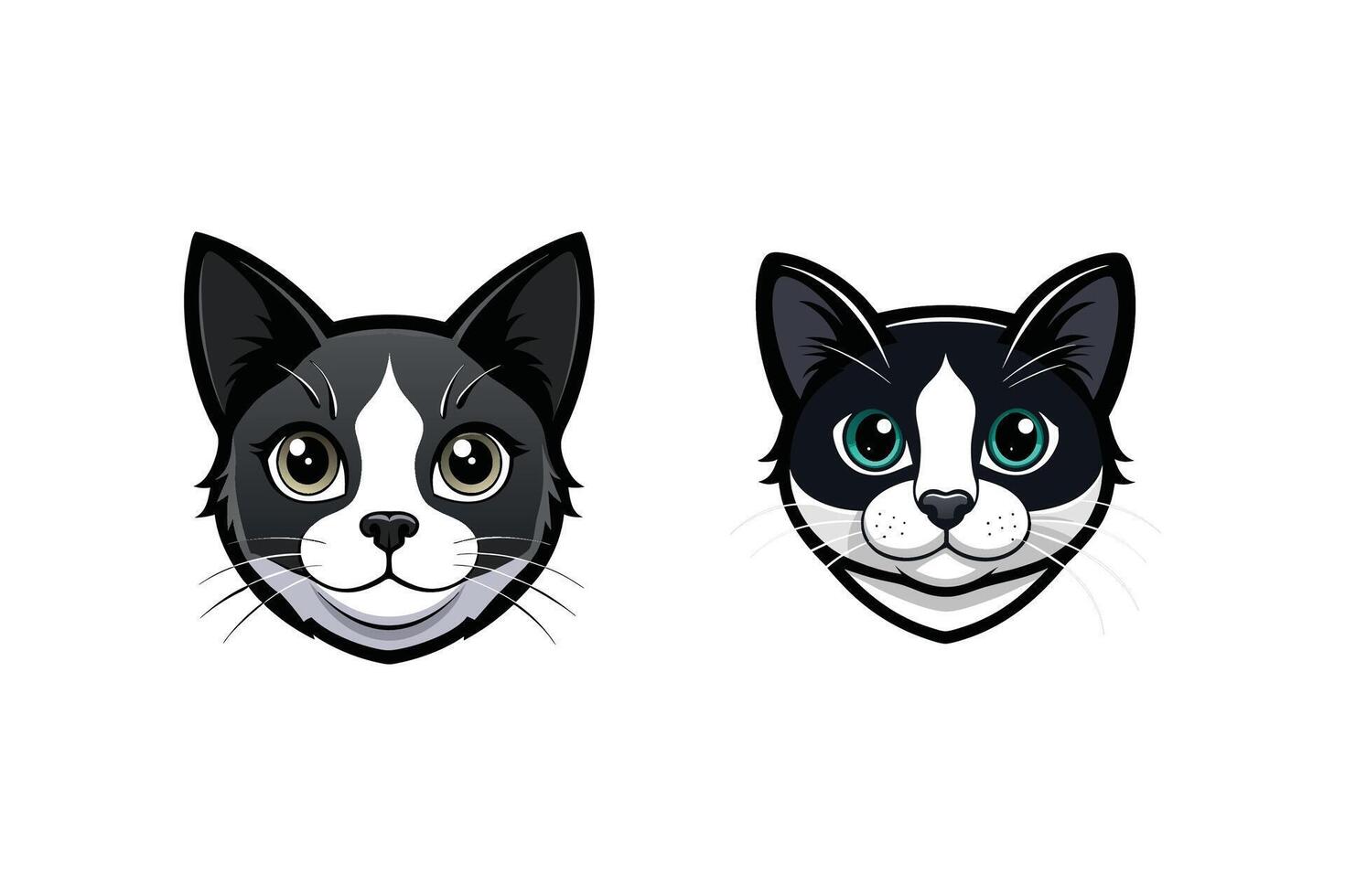 black cat illustration vector