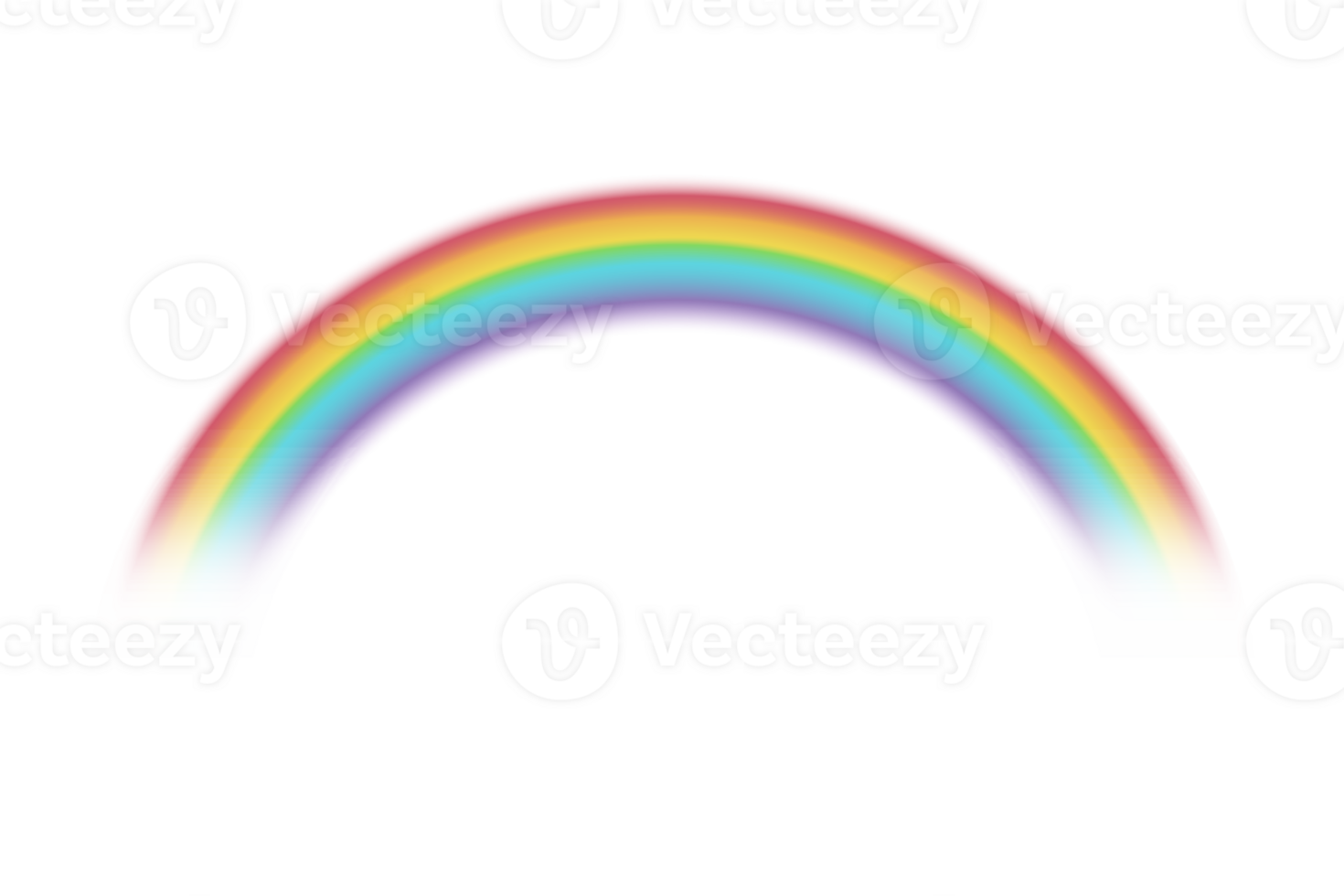 Colorful rainbow on transparent background for design decoration print web and creative projects png