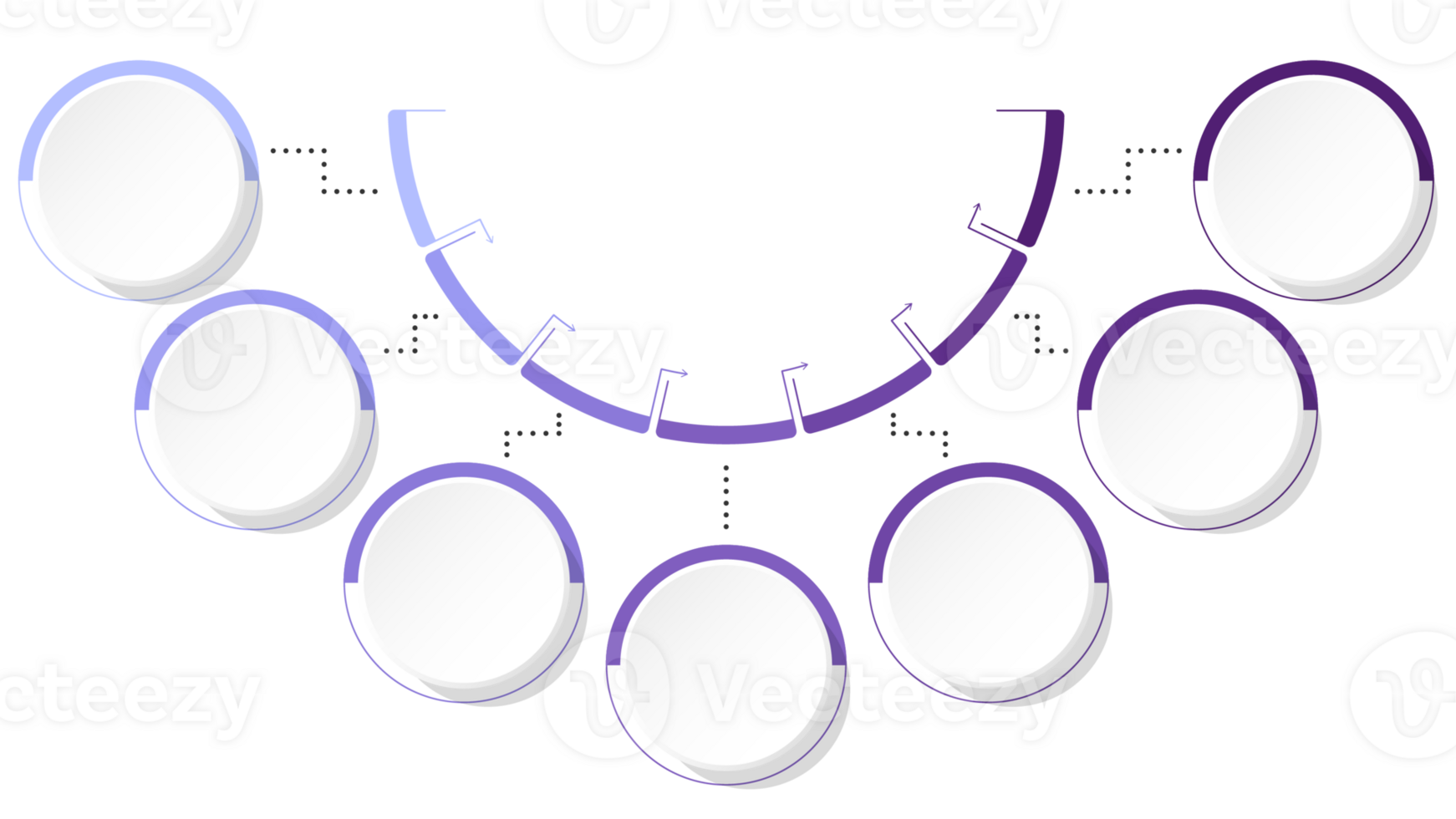 Circle infographic with 7 steps, process or options. png
