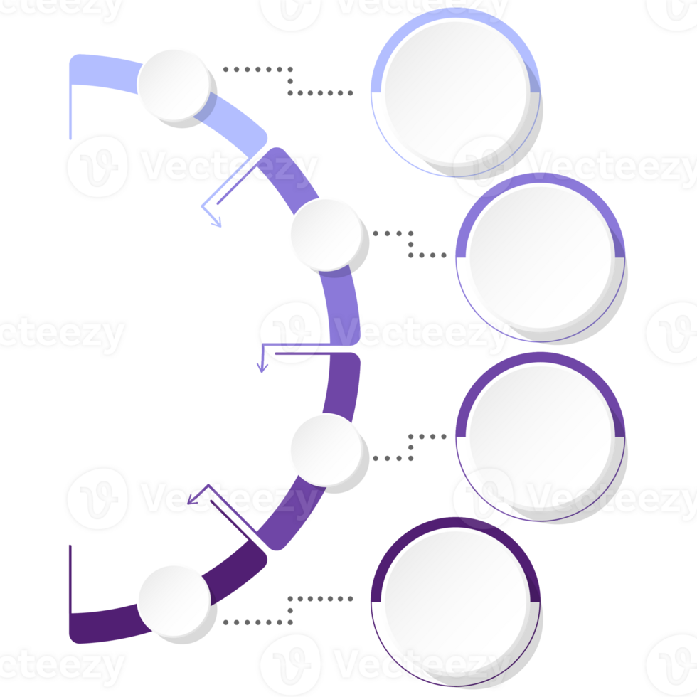 Modern circle infographic template with 4 steps, process or options. png