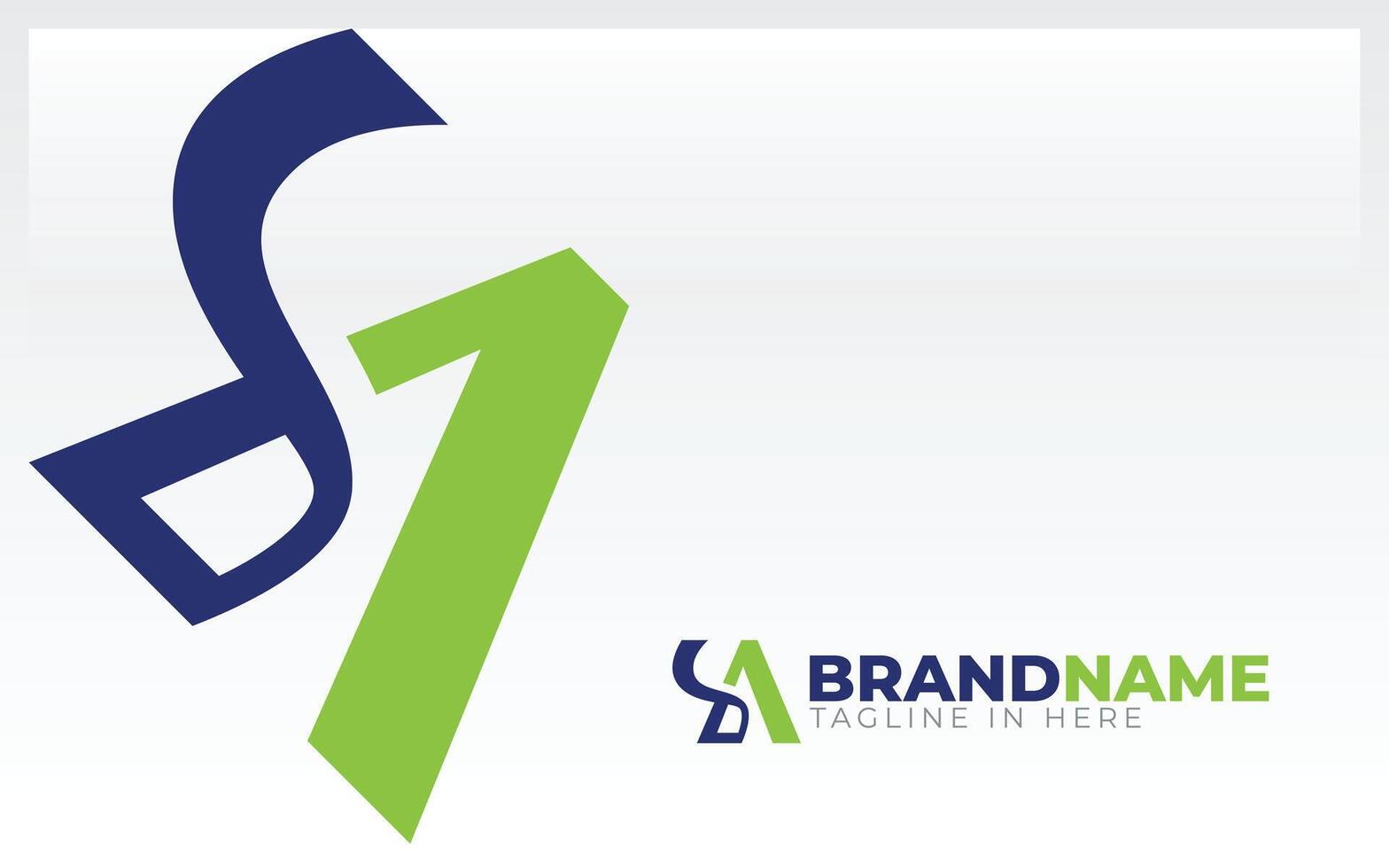 Letter A and S logo formed with simple and modern shape vector