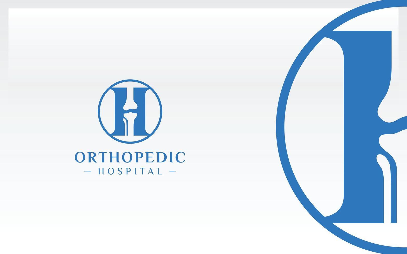 Letter H logo formed orthopedic symbol vector