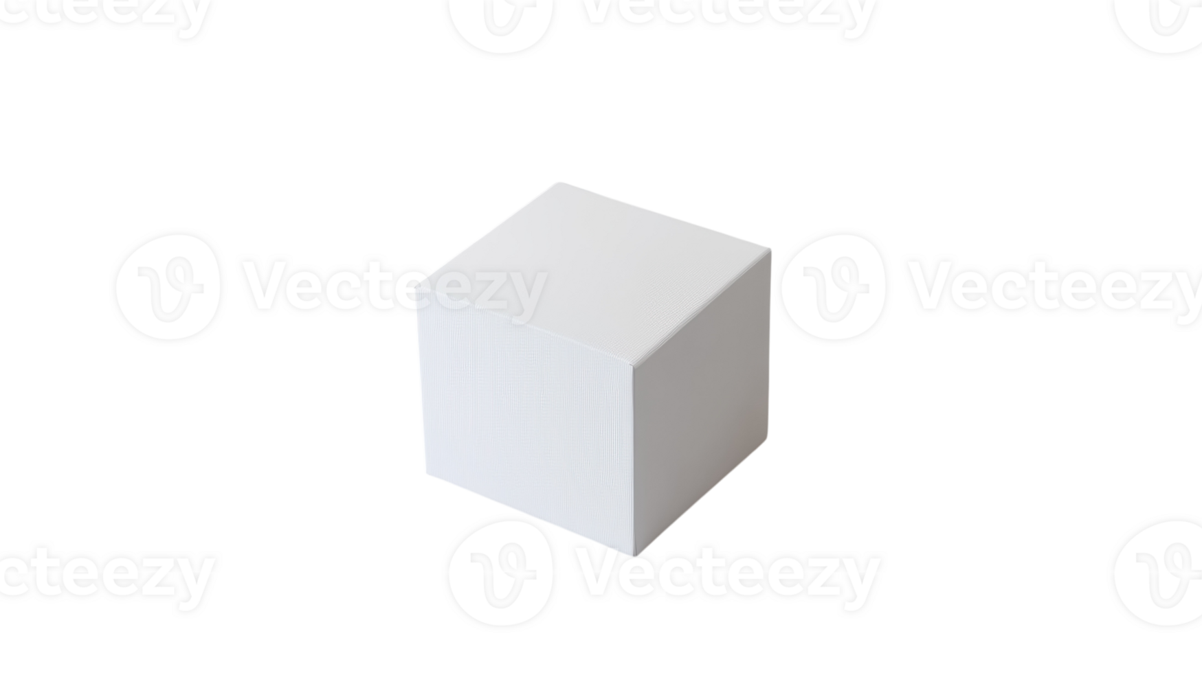 Minimalist white cube placed on a clean surface emphasizing simplicity and modern design aesthetics png