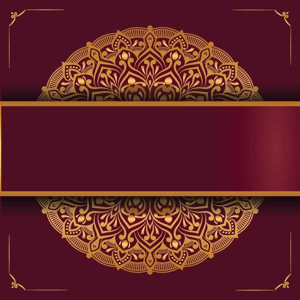 Luxury Ornamental Mandala Design Background In Gold Color Luxury Mandala Background For Wedding Invitation Book Cover vector