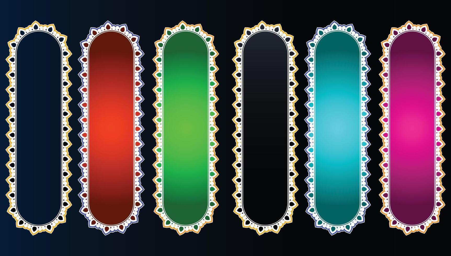 3d banners with floral colorful decorative elements vector