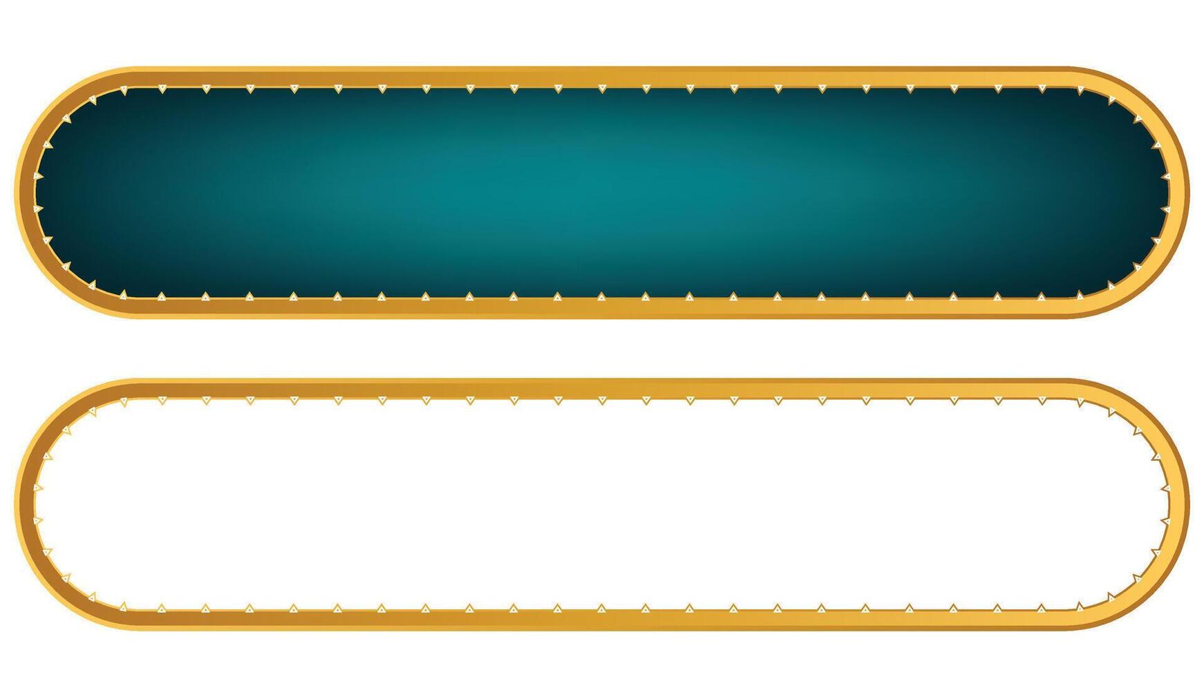 ornamental luxury golden colorful arabic islamic text box title frame border banner set with ornamental illustration vector