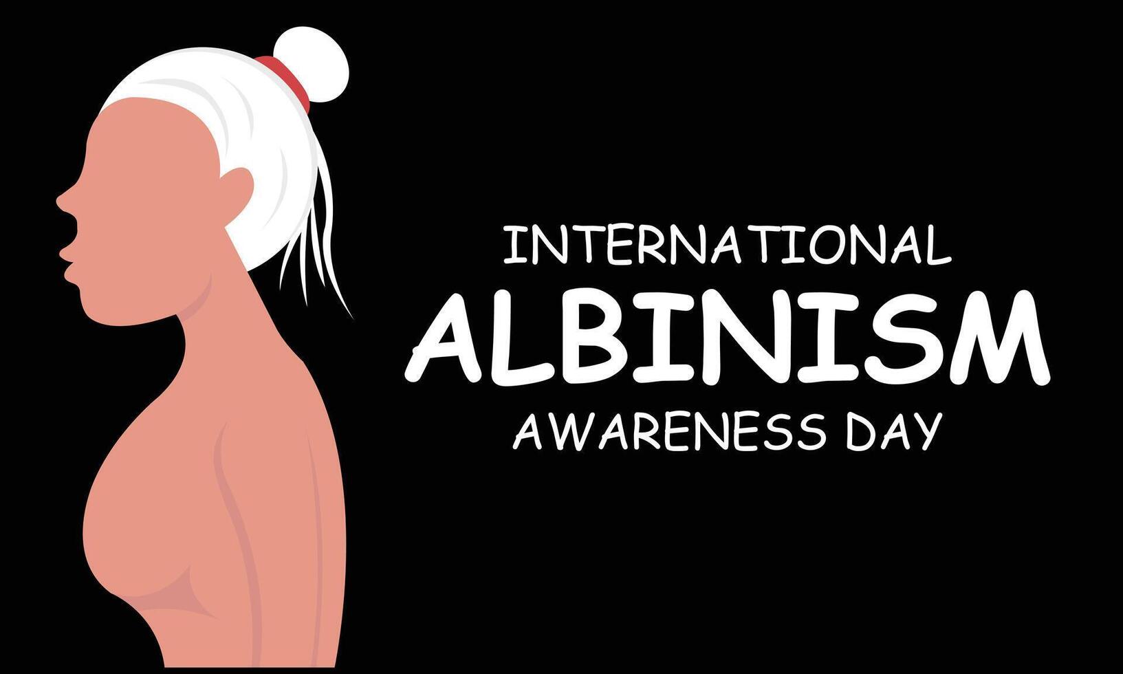 illustration graphic of a a topless young woman, perfect for international day, international albinism awareness day, celebrate, greeting card, etc. vector
