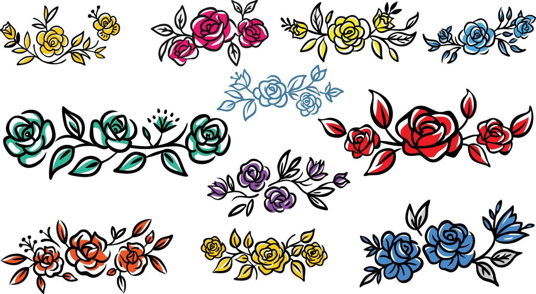 Roses tattoo design vector
