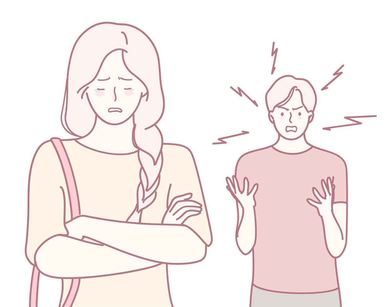 Conflict Between Partners Emotionally Charged Interaction During Disagreements and Arguments vector