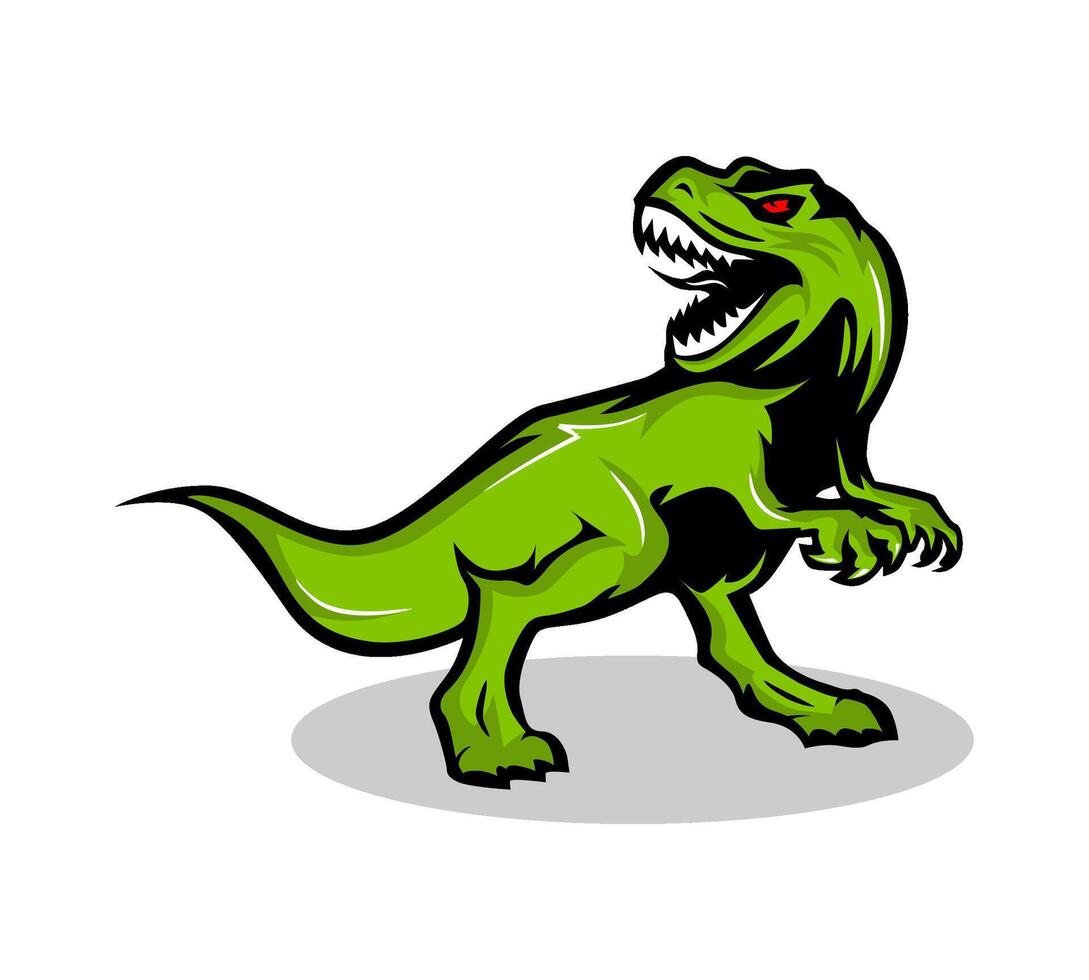 angry t rex dinosaur image art illustration vector