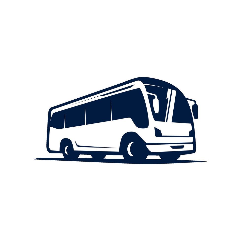 modern bus transportation abstract icon vector