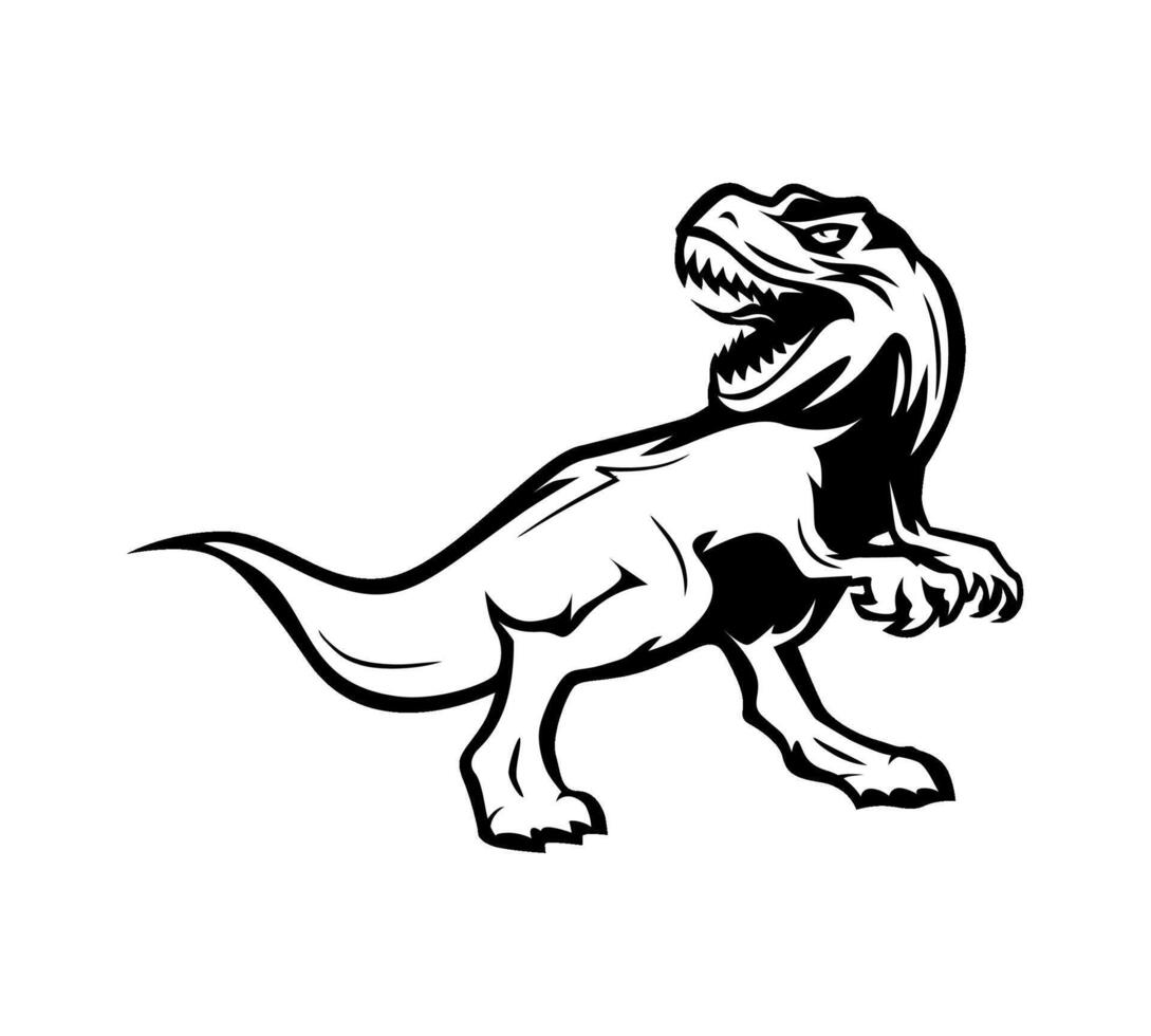 fierce t rex dinosaur image illustration vector
