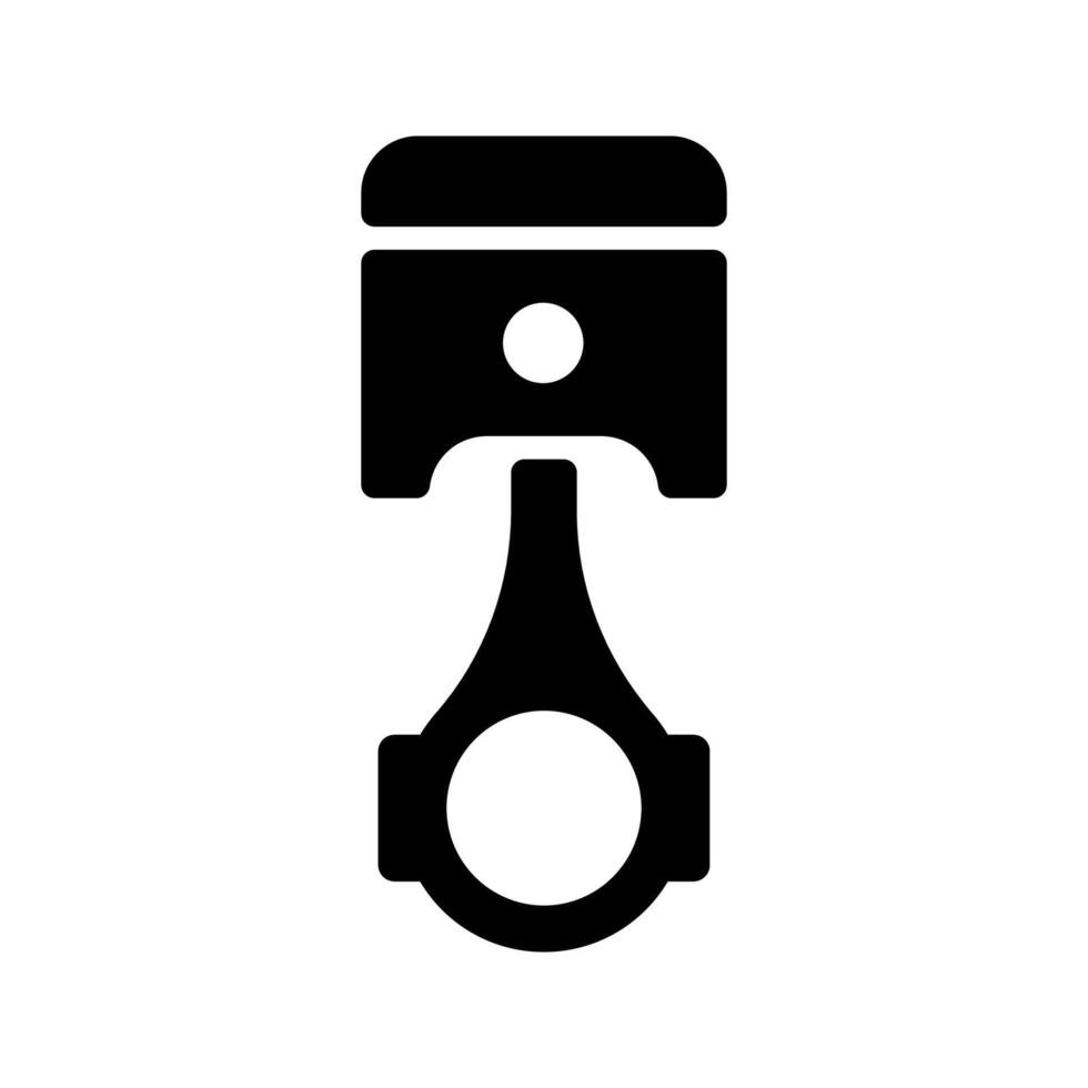 Simple piston icon isolated on white background. vector