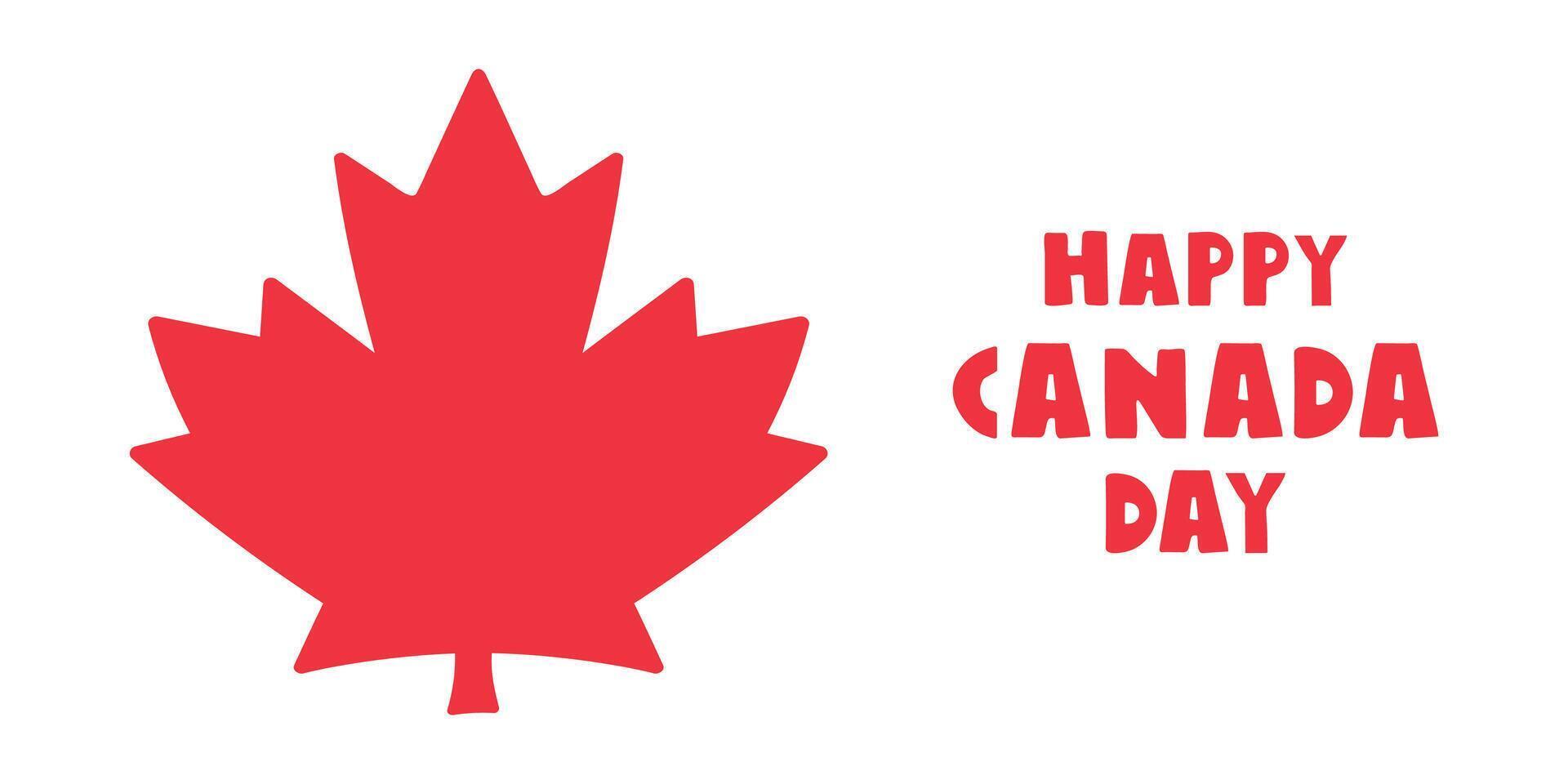 Poster. Happy Canada day. Flat graphic design. Illustration on white background. vector