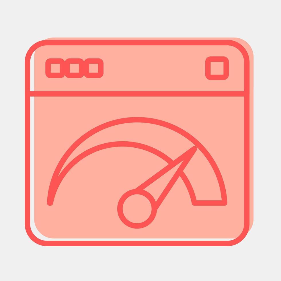 Icon internet speed. Internet network elements. Icon in two tone style. vector
