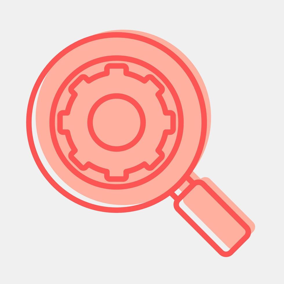 Icon search engine. Internet network elements. Icon in two tone style. vector