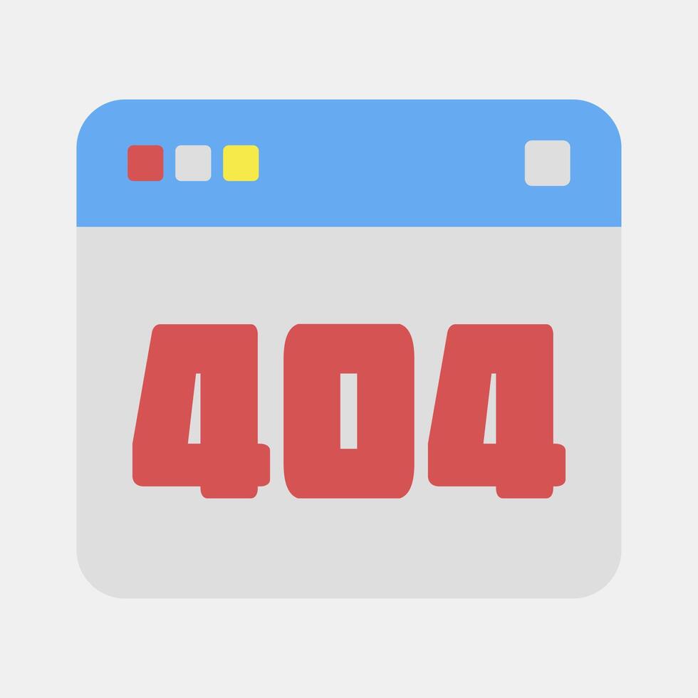 Icon error 404. Internet network elements. Icon in flat style style. vector