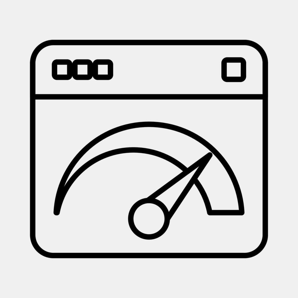 Icon internet speed. Internet network elements. Icon in line style. vector
