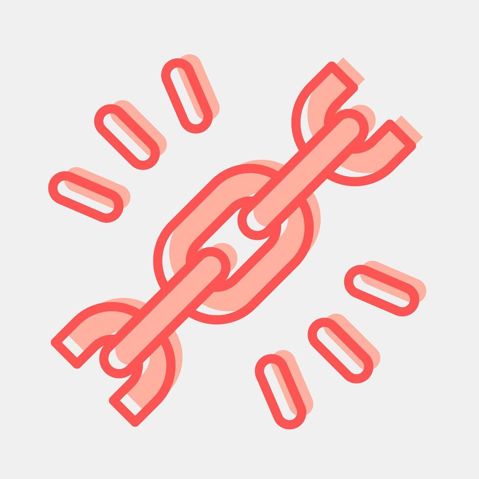 Icon url. Internet network elements. Icon in two tone style. vector