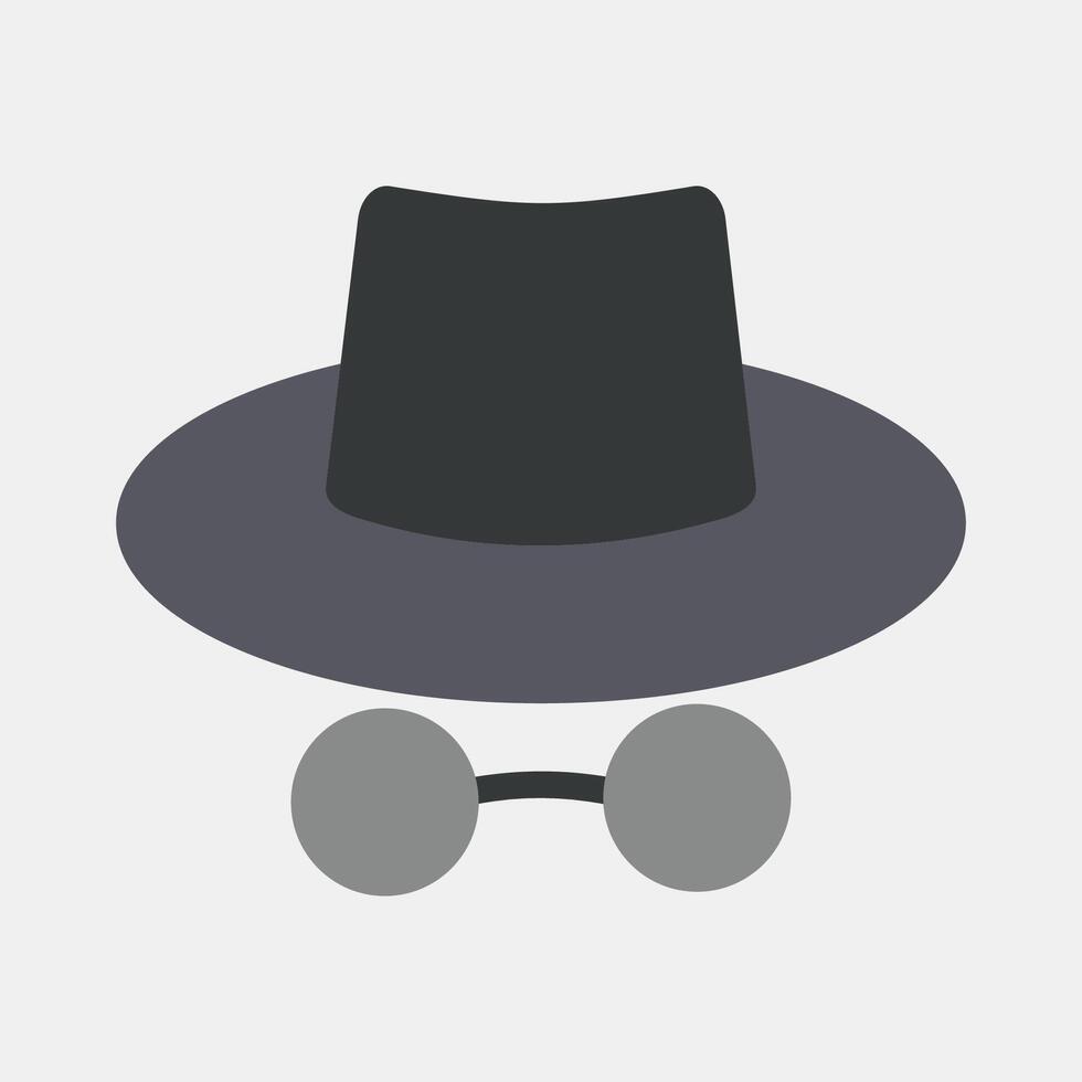Icon incognito mode. Internet network elements. Icon in flat style style. vector