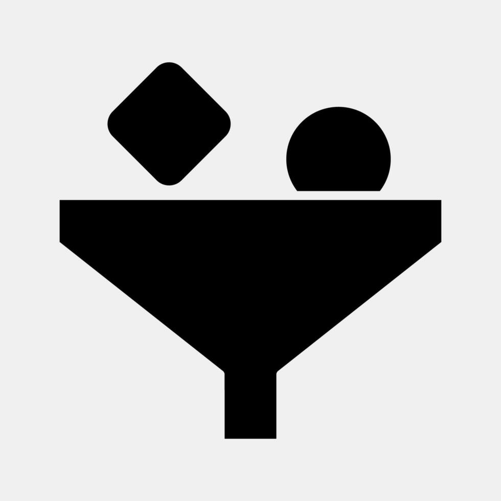 Icon filter. Internet network elements. Icon in glyph style. vector