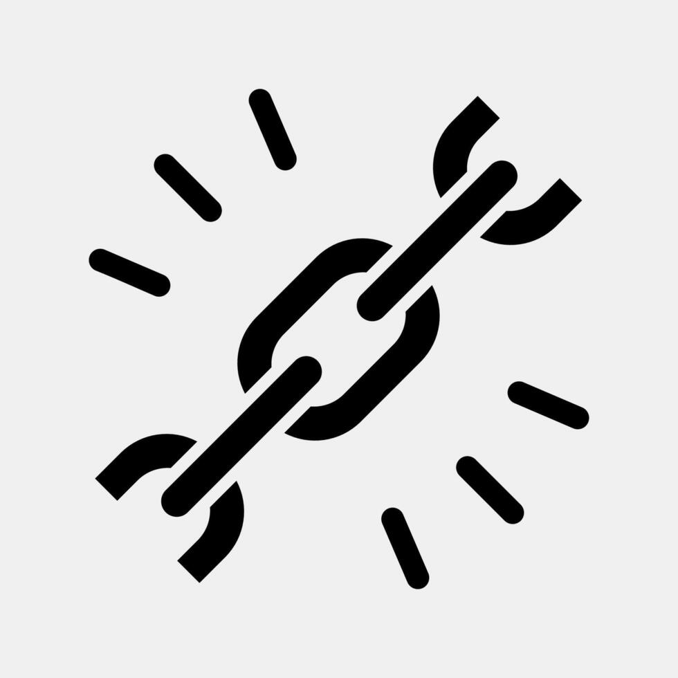 Icon url. Internet network elements. Icon in glyph style. vector