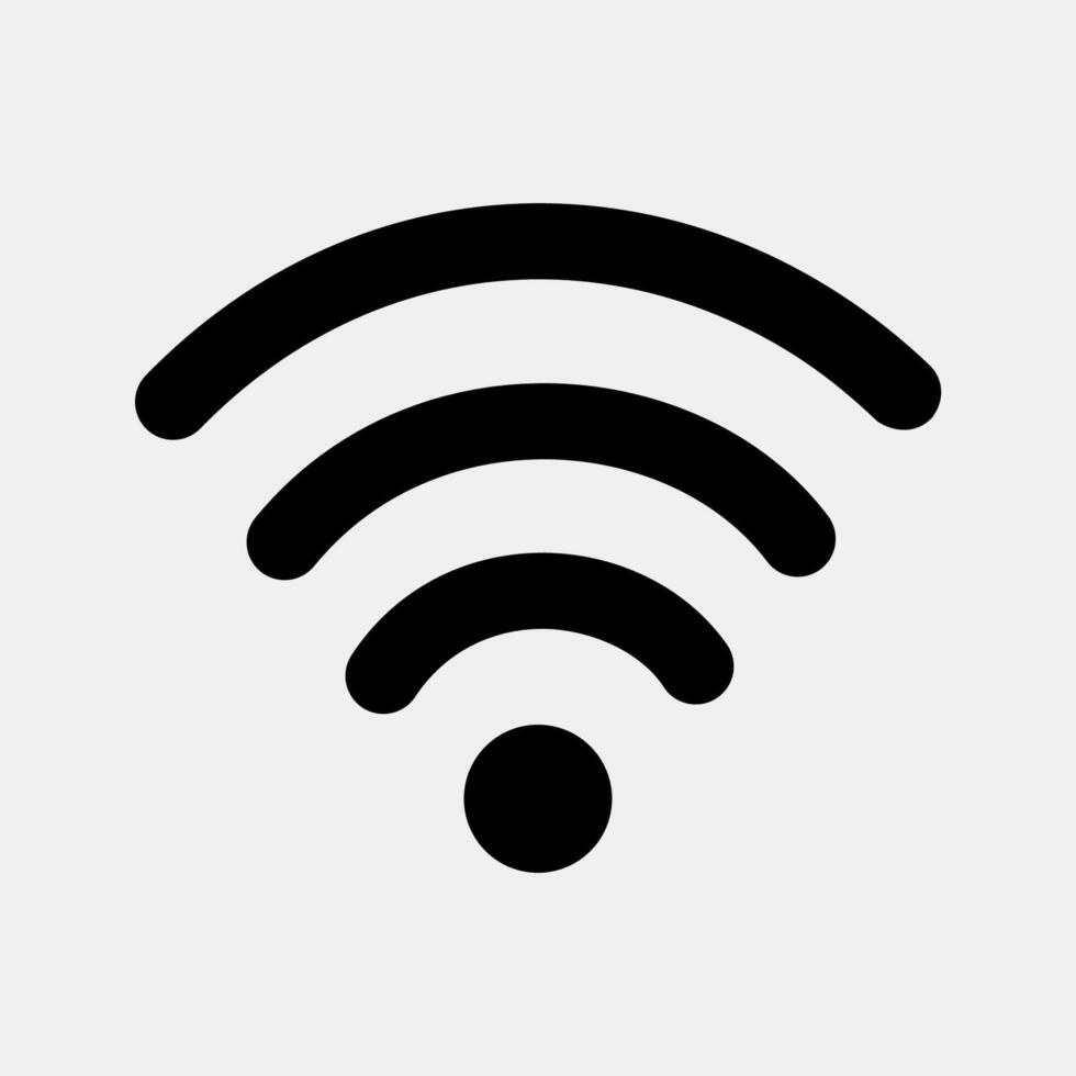 Icon wifi. Internet network elements. Icon in glyph style. vector